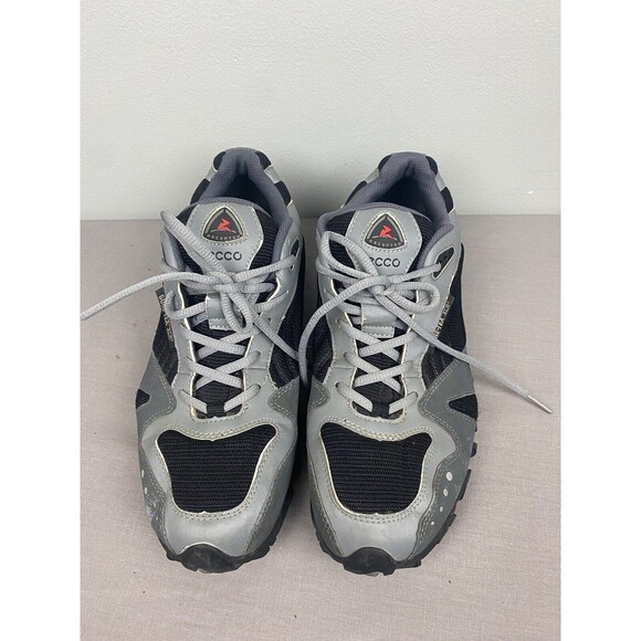 ECCO Gray Faux Leather Hiking Shoes US Men's 6-6.5 Gore-Tex Receptor Line READ‎ - Picture 1 of 11